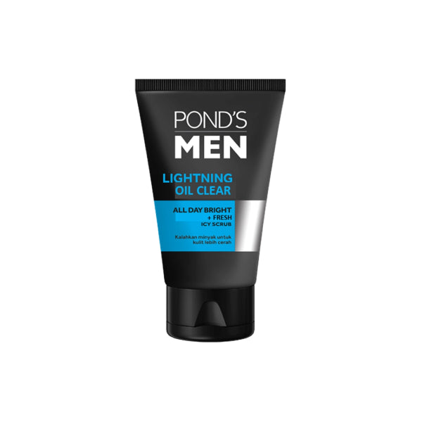 Pond's, Men Lightening Oil Clear All Day + Fresh Icy Scrub, 100G