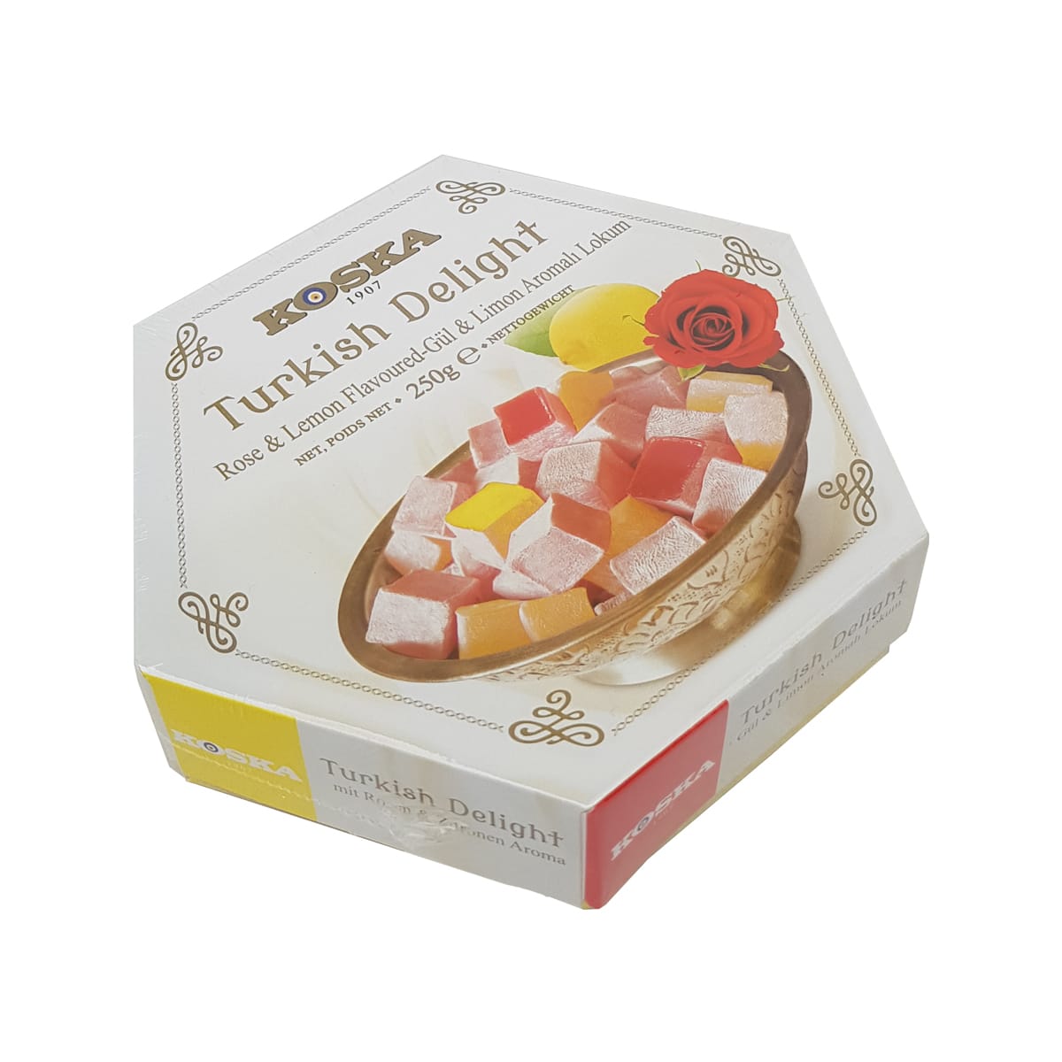 Koska, Rose & Lemon Flavoured Turkish Delight, 250g