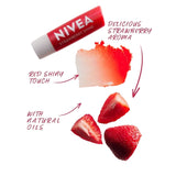 Nivea, Strawberry Shine, Caring Lip Balm, 4.8 g