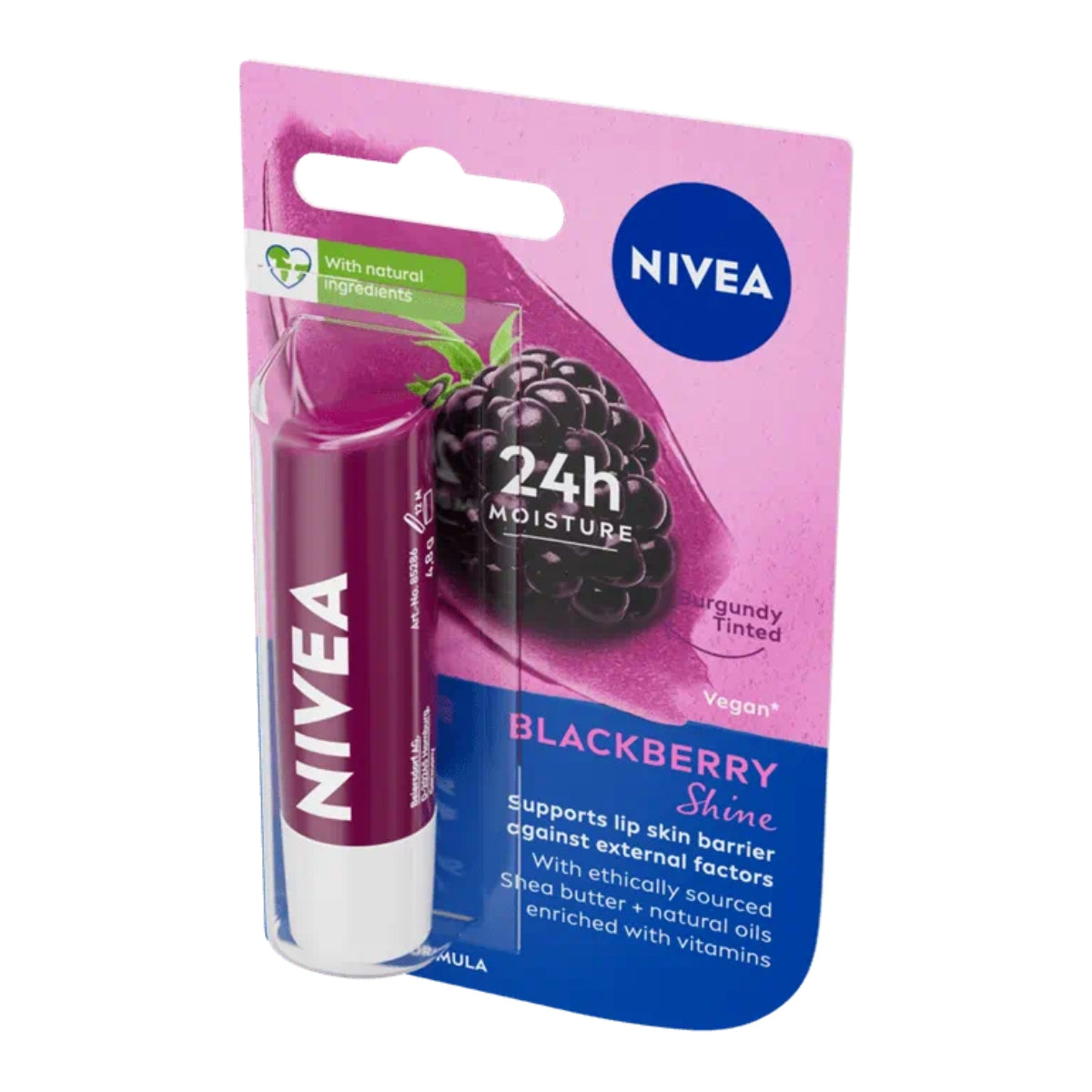 Nivea, Blackberry Shine, Caring Lip Balm, 4.8 g