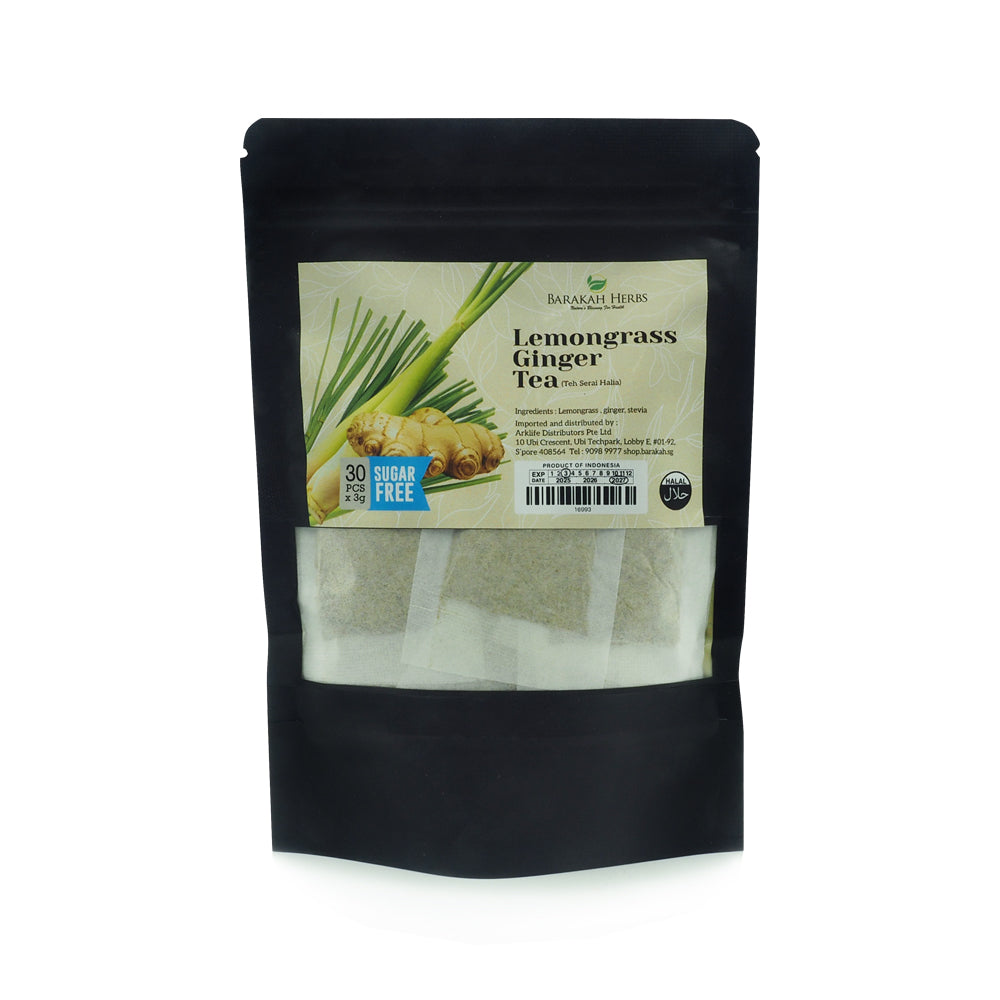 Barakah Herbs, Lemongrass Ginger Tea, 30 sac x 3 g