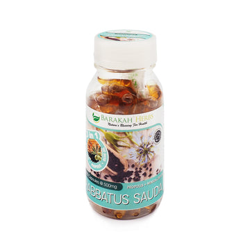 Barakah Herbs, Habbatus Sauda, with Propolis + Zaitun, 100 capsules