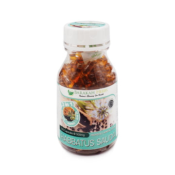 Barakah Herbs, Habbatus Sauda, with Propolis + Zaitun, 200 capsules