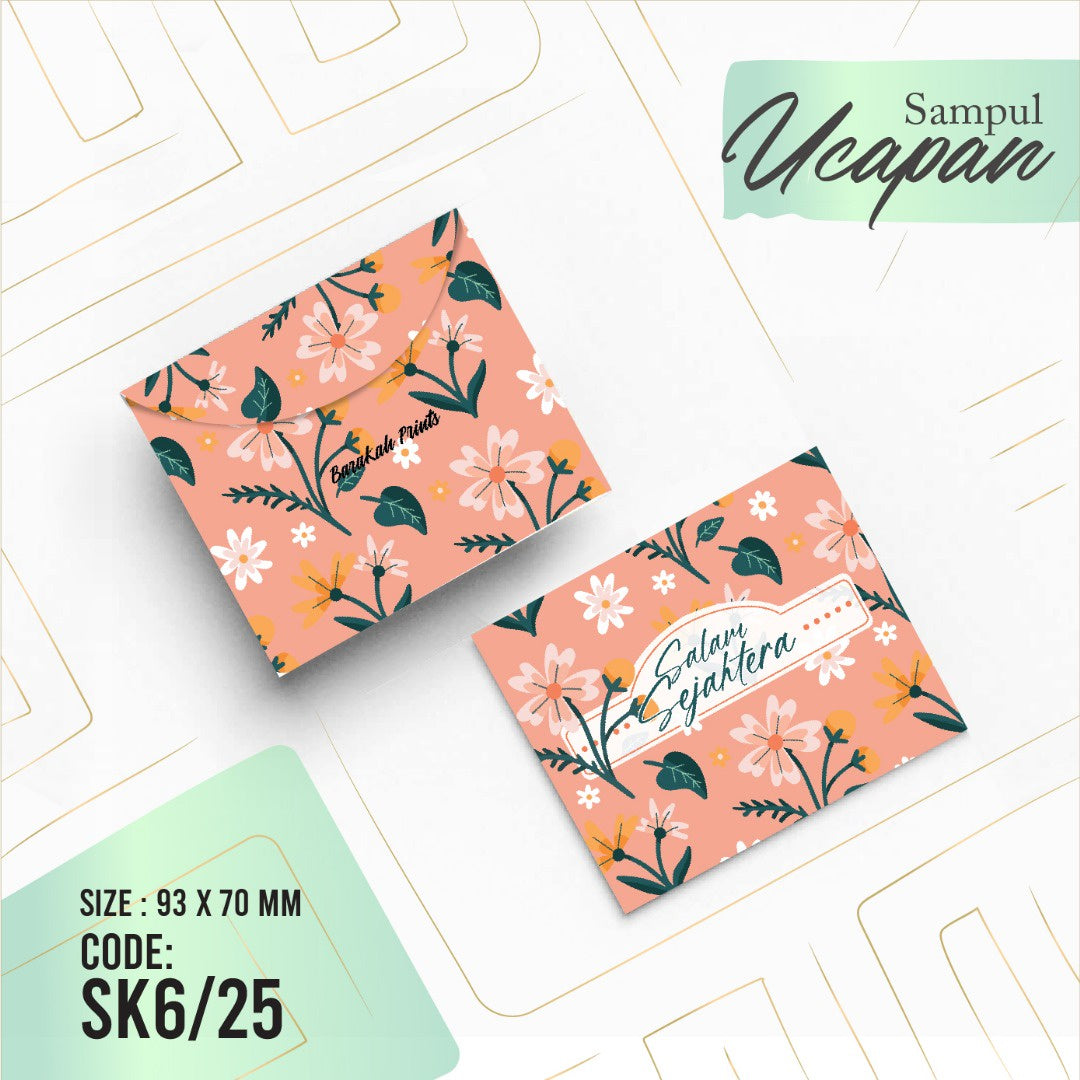 Sampul Ucapan Kecil SK6/25 20 pcs/pack