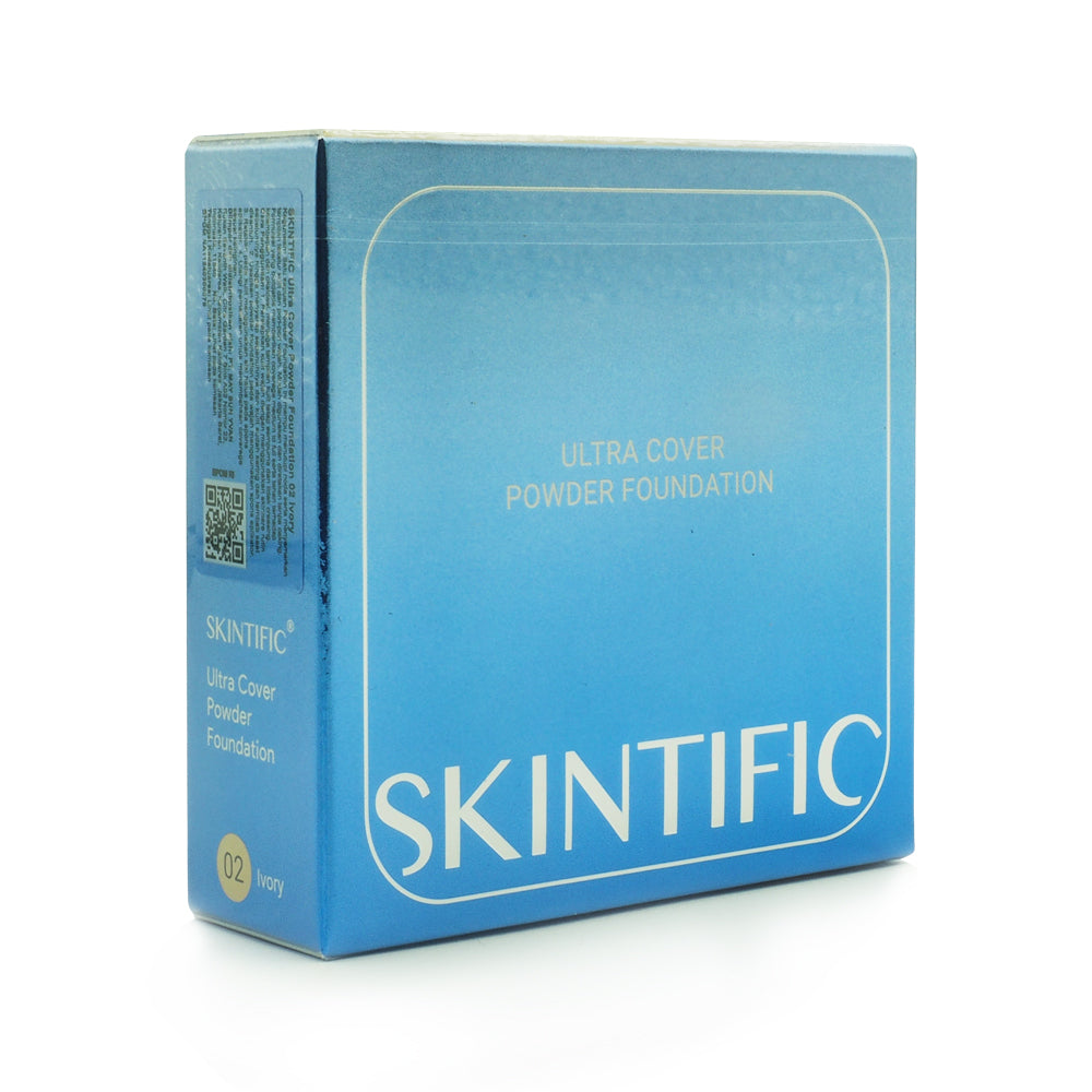 Skintific, Ultra Cover, Powder Foundation, 02 Ivory, 9 g