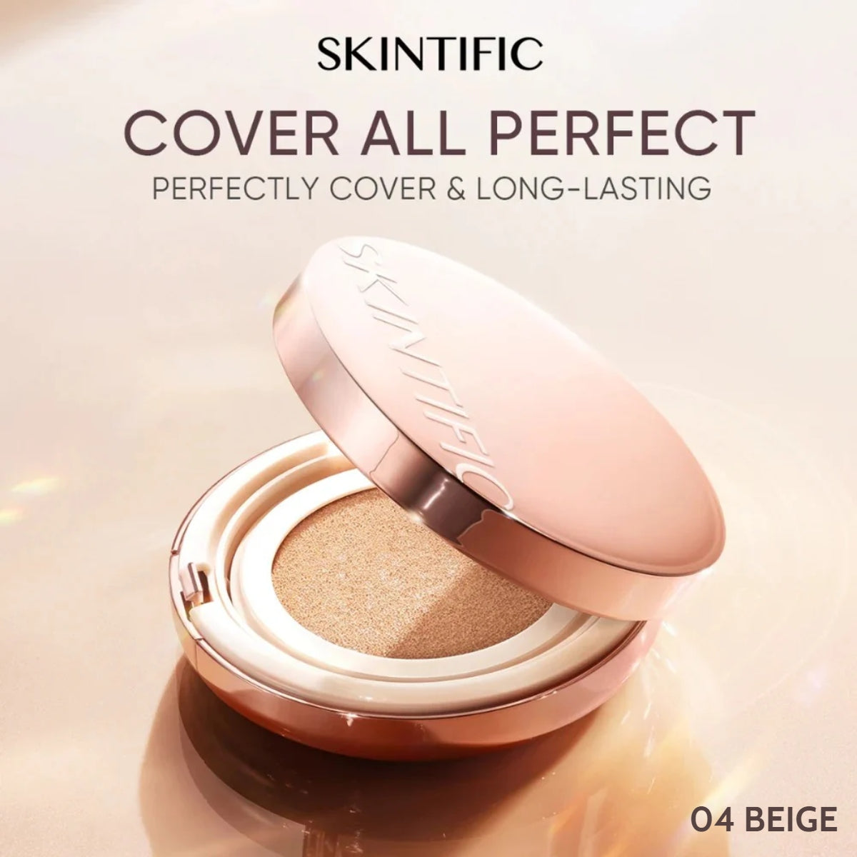 Skintific, Cover All Perfect Cushion, 04 Beige, 11 g