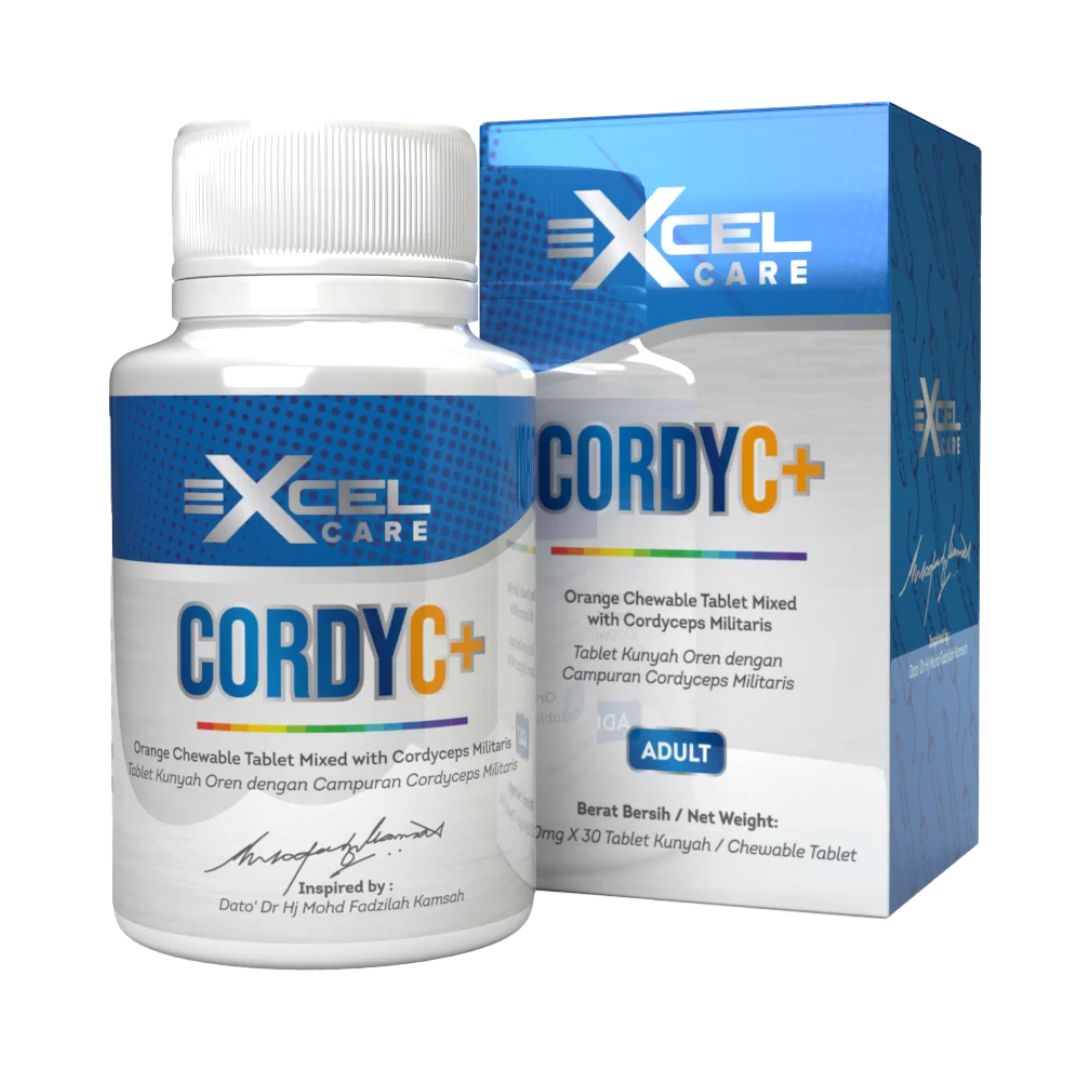Excel Care, Cordy C+ Adult, 30 tablets x 1000 mg