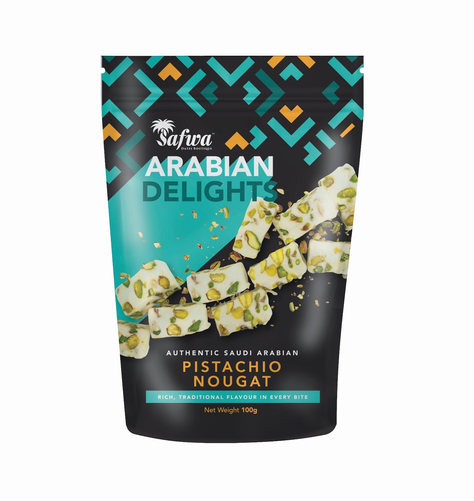 Safwa, Pistachio Nougat, 100g