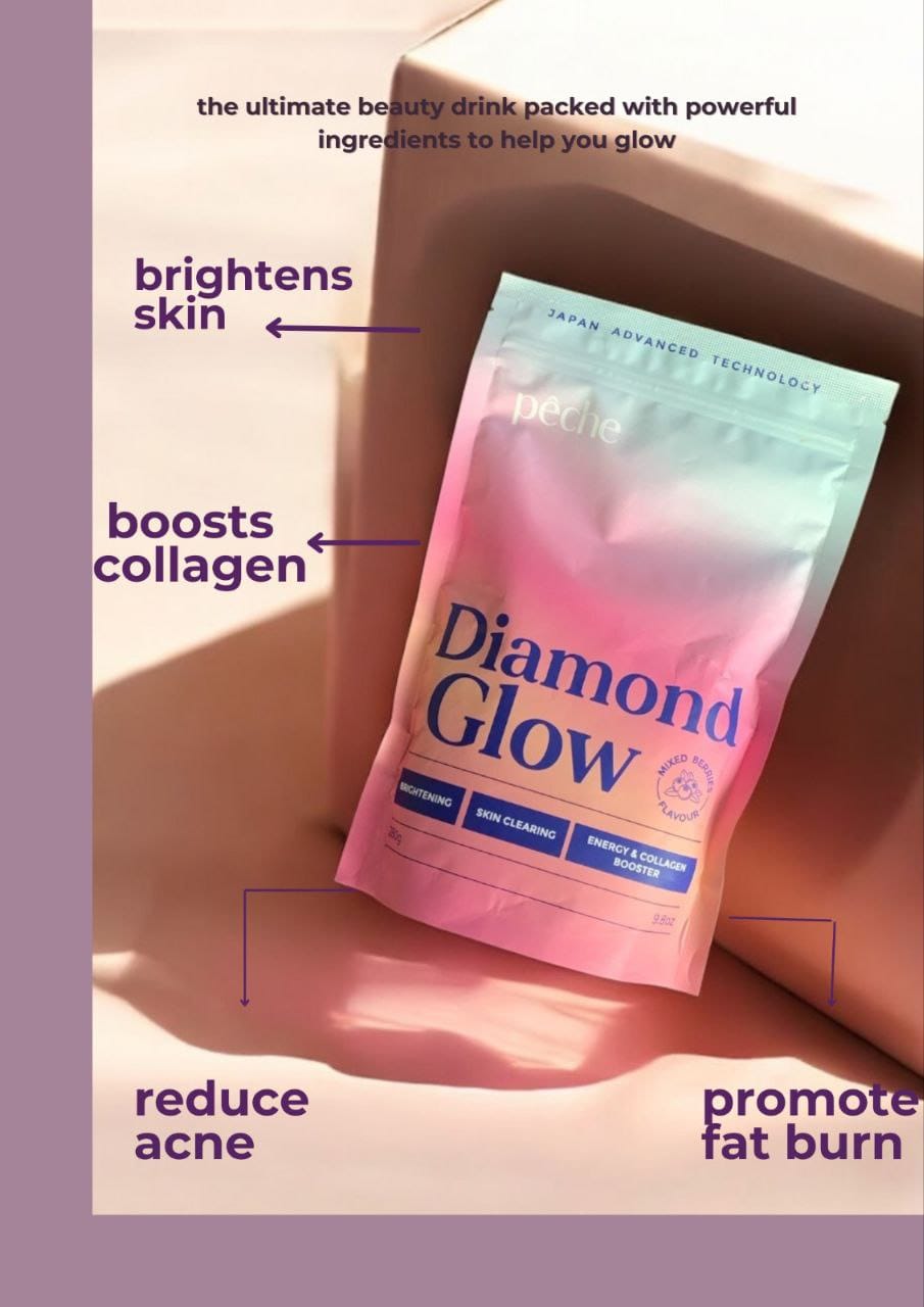 (NEW PACKAGING) PECHE, Diamond Glow, Whitening & Energy Booster