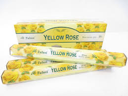 Tulasi, Yellow Rose, 20 Incense Sticks, 1 roll