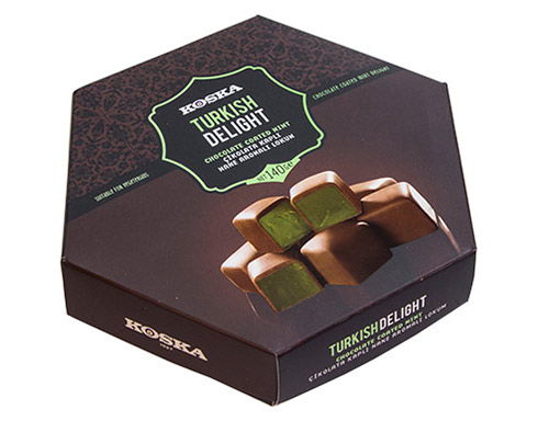 Koska, Chocolate Coated Turkish Delight with Mint Flavoured, 140g
