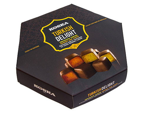 Koska, Chocolate Coated Turkish Delight with Orange & Lemon Flavoured, 140g