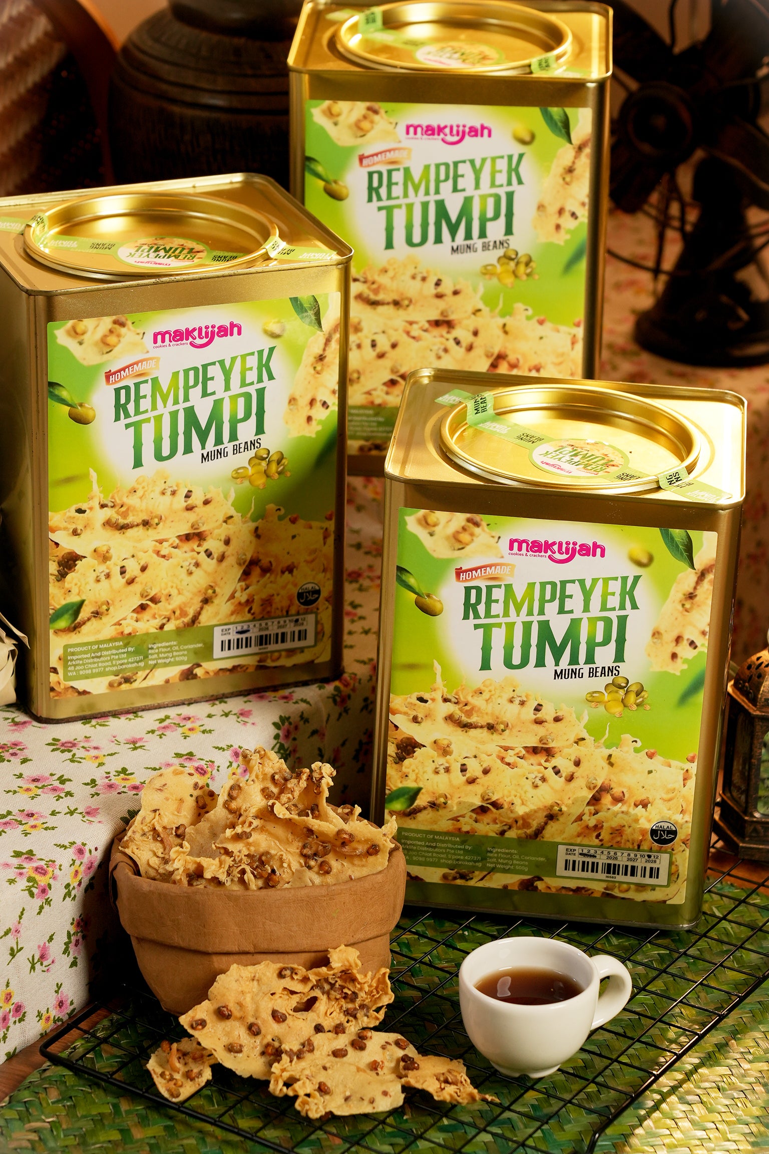 Maklijah, Rempeyek Tumpi, Mung Beans, 600 g