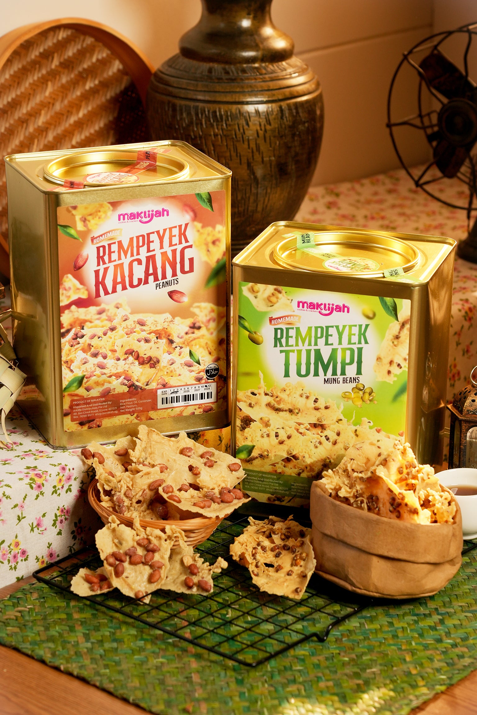 Maklijah, Rempeyek Tumpi, Mung Beans, 600 g
