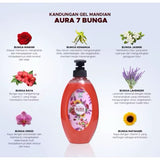 D'herbs, Gel Mandian, Aura 7 Bunga, 500 ml