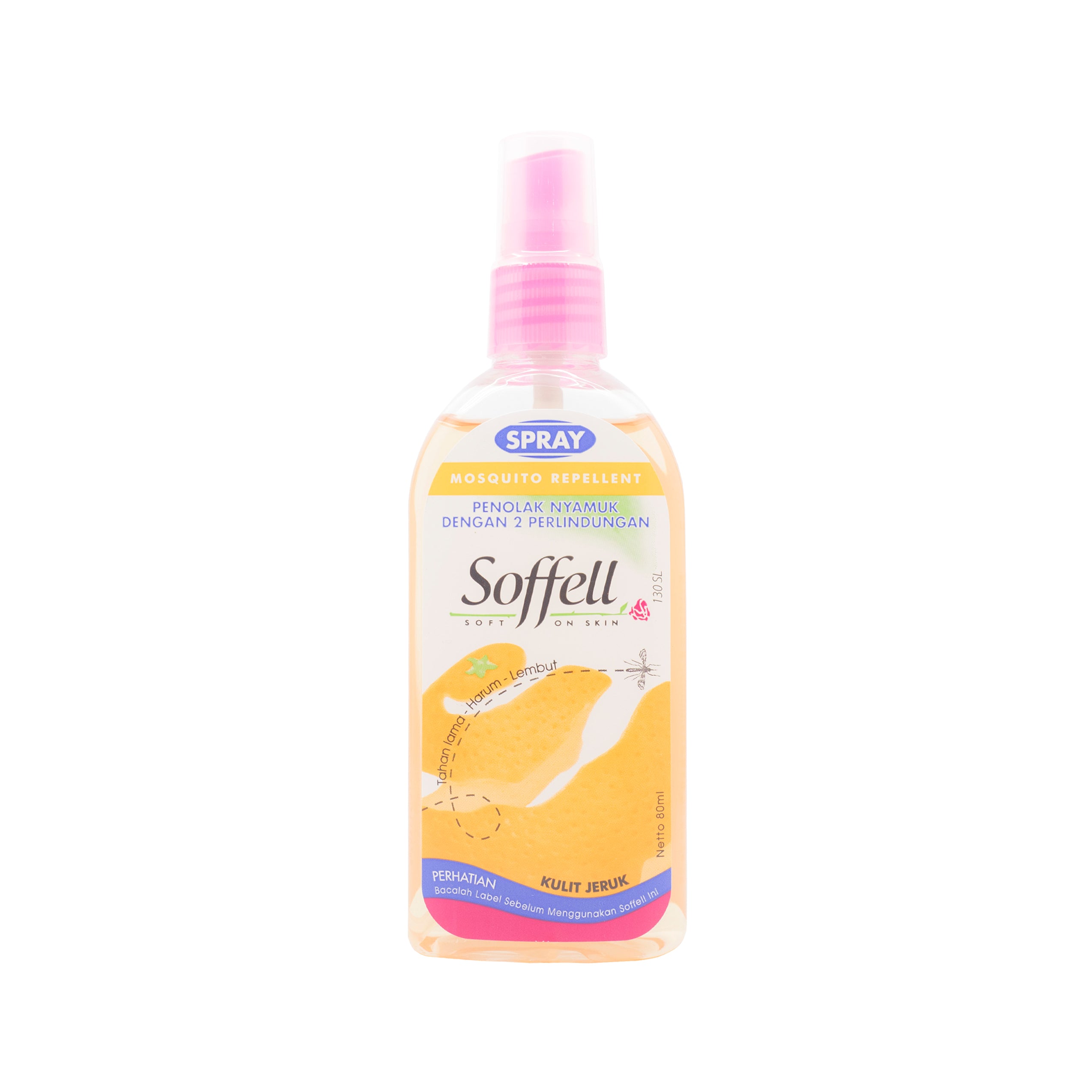 Soffell, Mosquito Repellent Spray, Kulit Jeruk, 80 ml