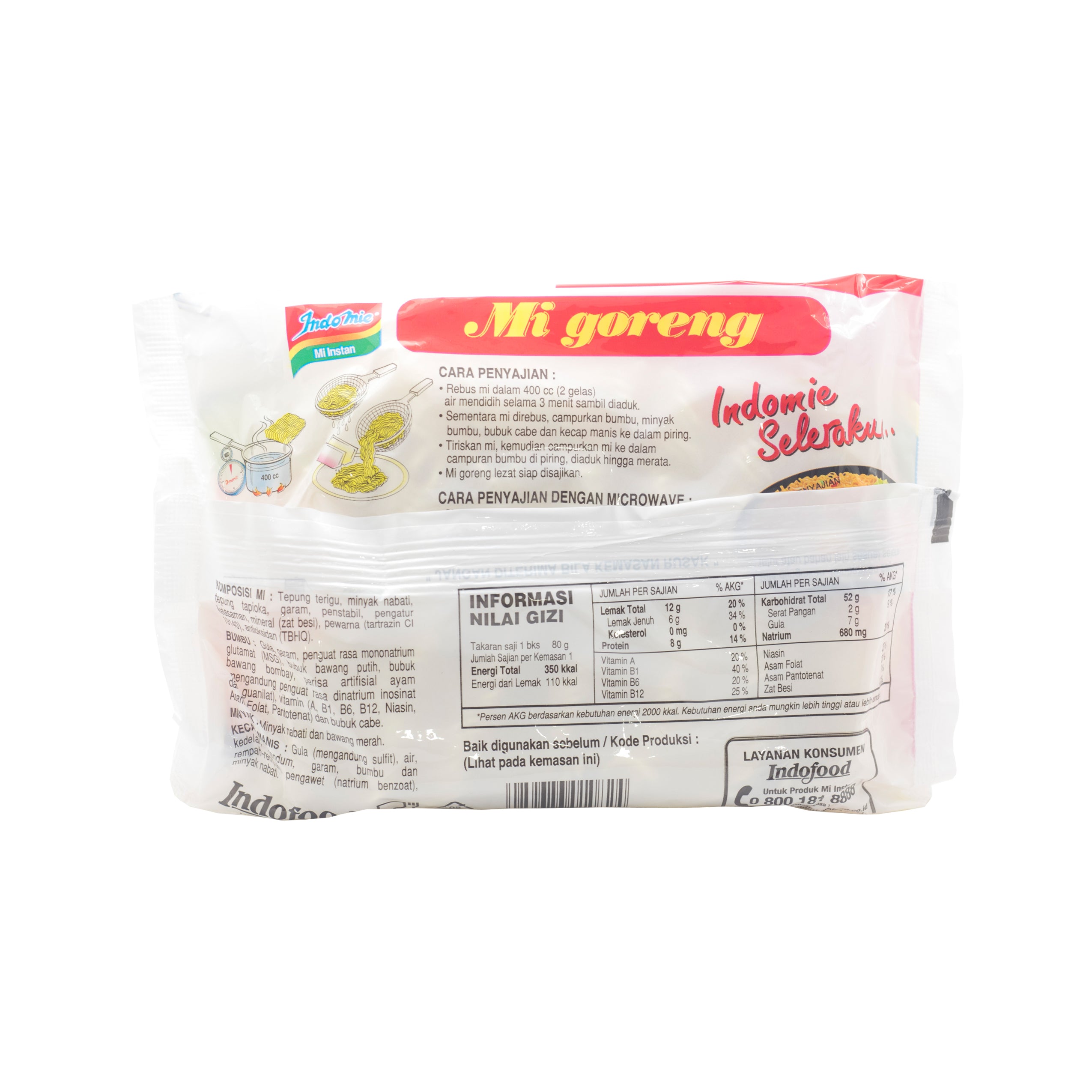 Indomie, Rasa Mi Goreng, 1 Pack (5 Pcs)