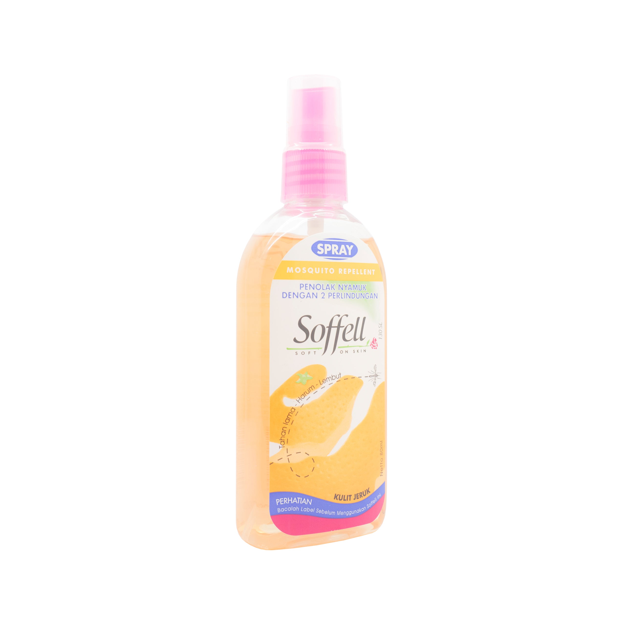 Soffell, Mosquito Repellent Spray, Kulit Jeruk, 80 ml