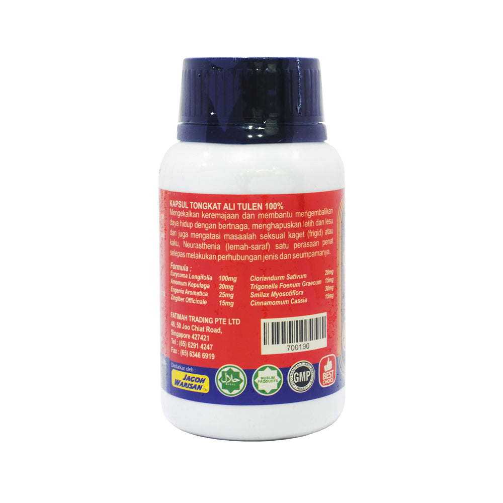 Jagoh Warisan, Tongkat Ali Tulen 100%, 60 capsules