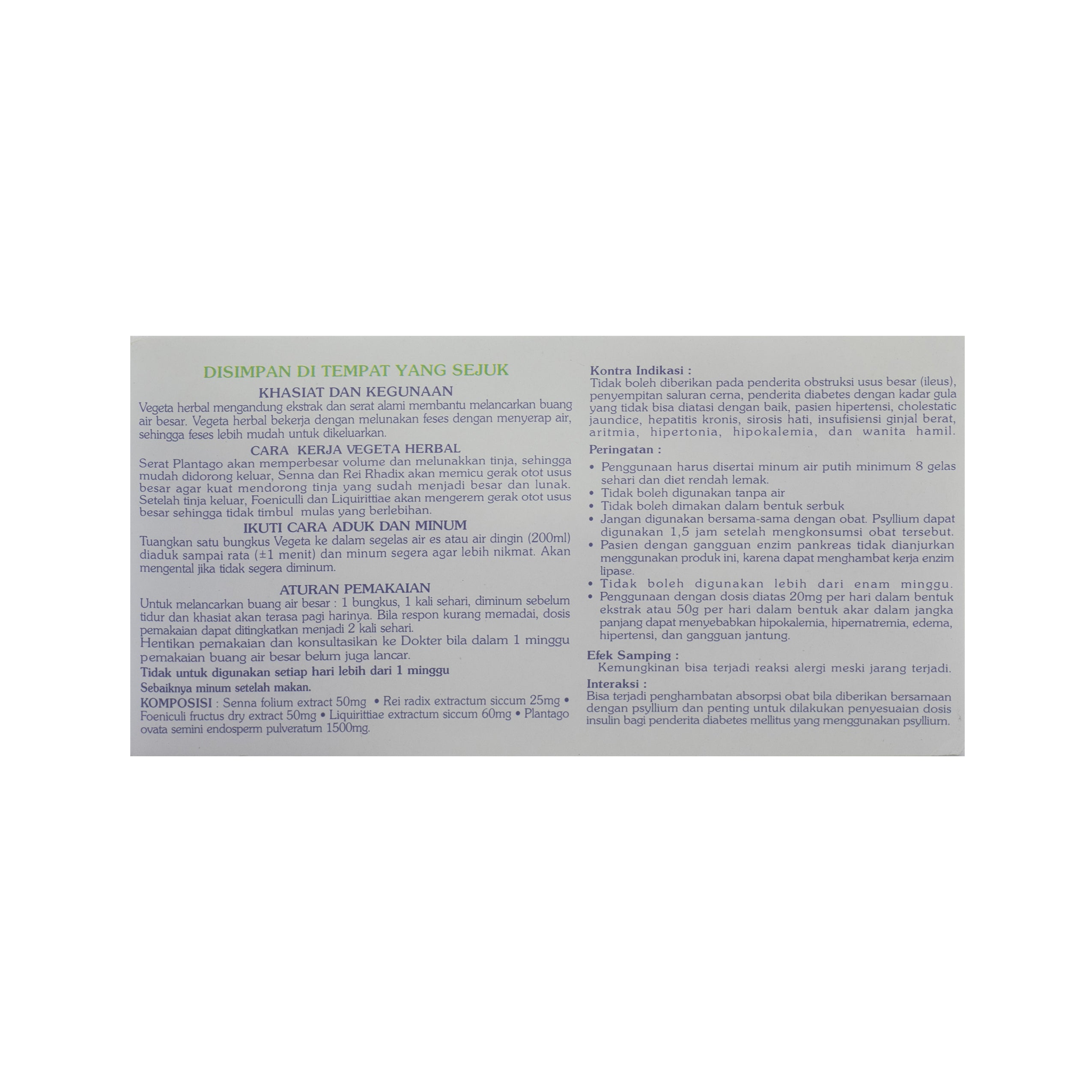 Vegeta, Herbal Anggur Merah, 6 sachets X 5 g