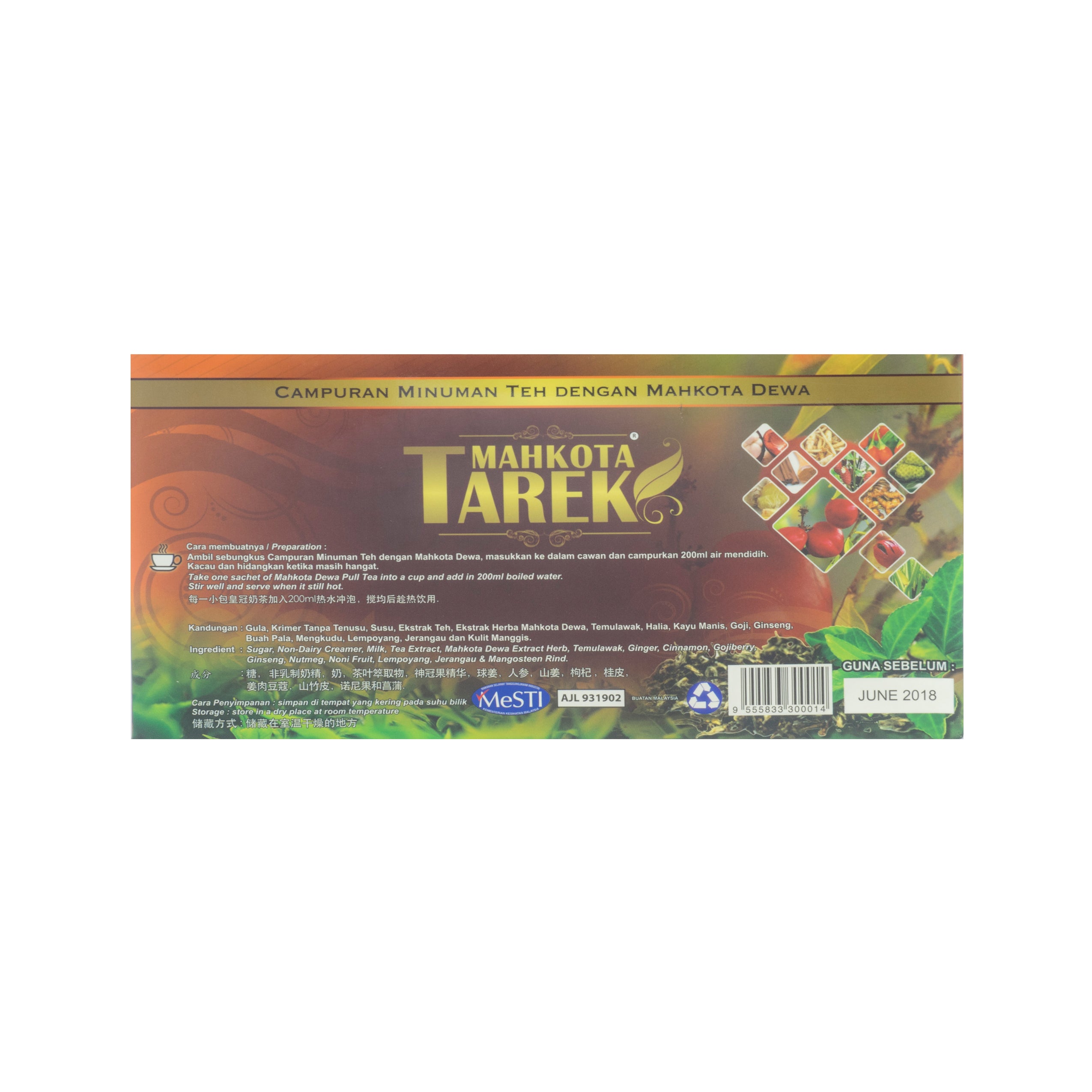 Al Jannah, Teh Mahkota Dewa Tarek, 20 sachets X 30 g