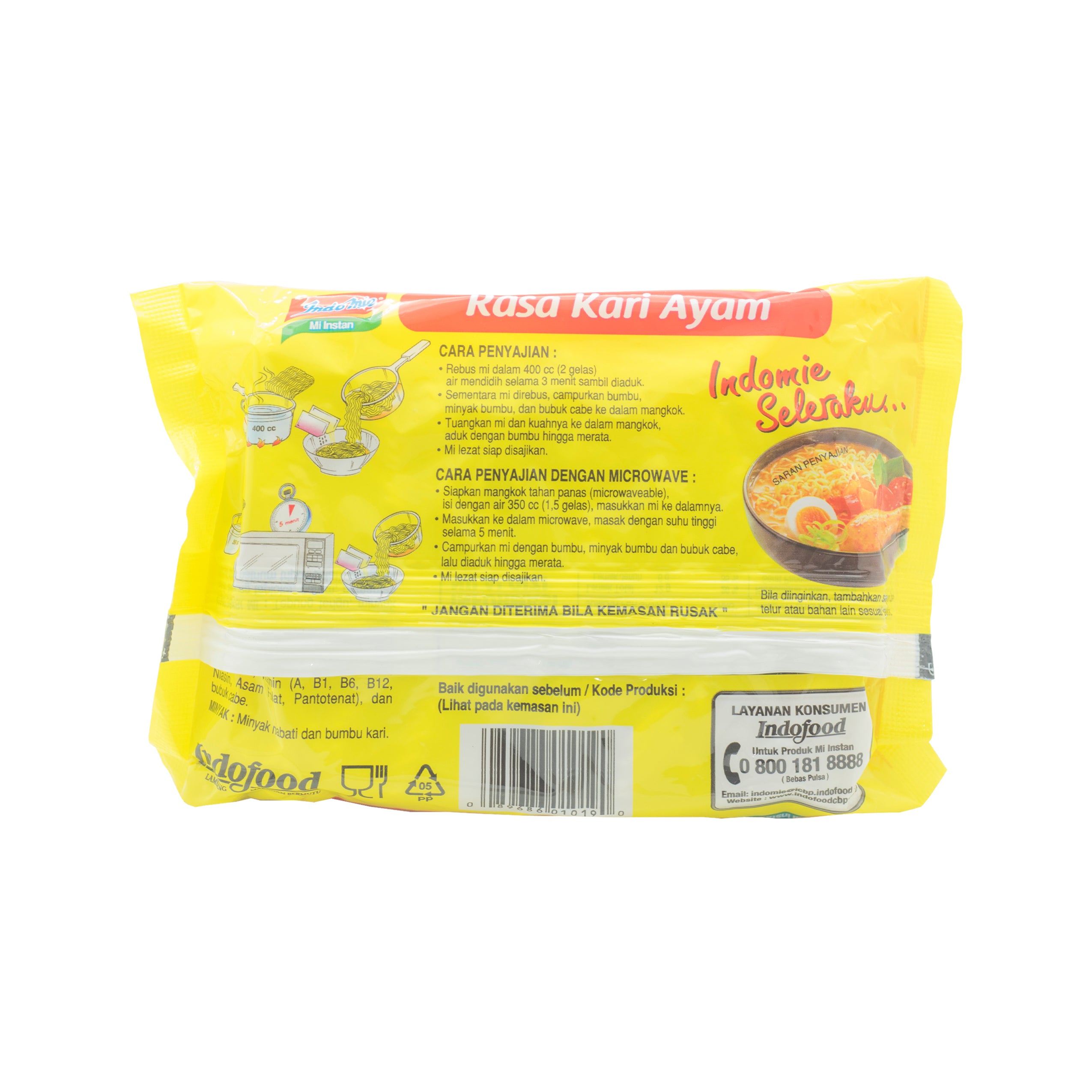 Indomie, Rasa Kari Ayam, 1 Pack (5 Pcs)