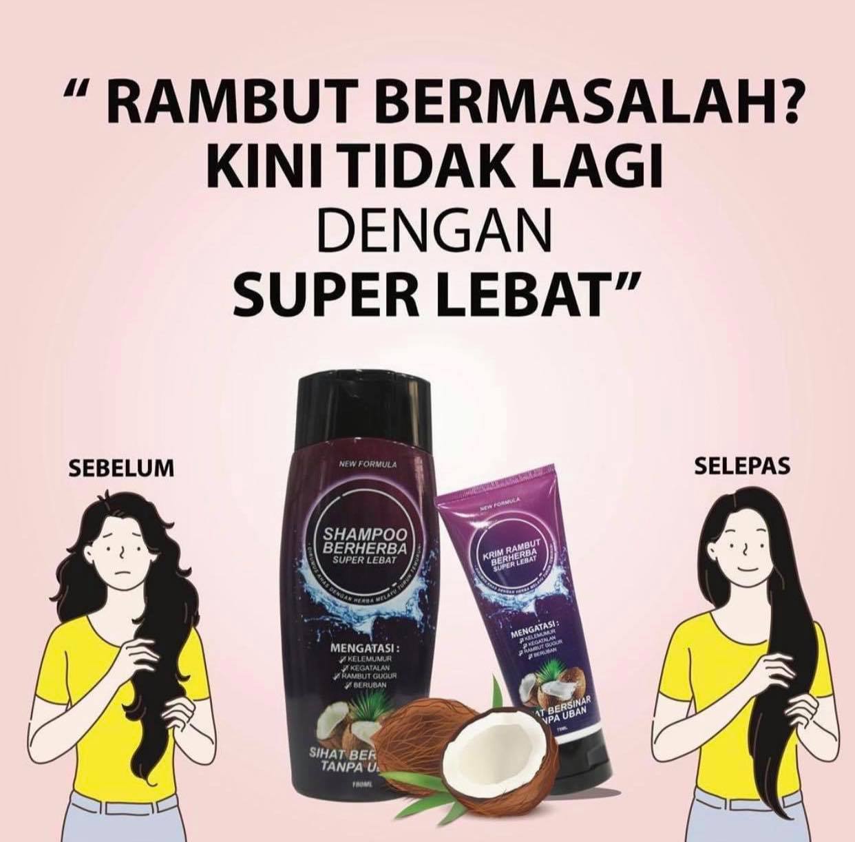 D'herbs Shampoo Berherba Super Lebat 180 Ml