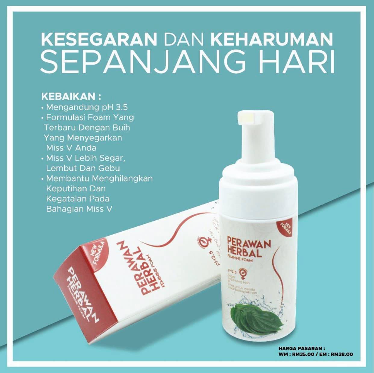 D'herbs Perawan Herbal Feminine Foam ph3.5 120ml
