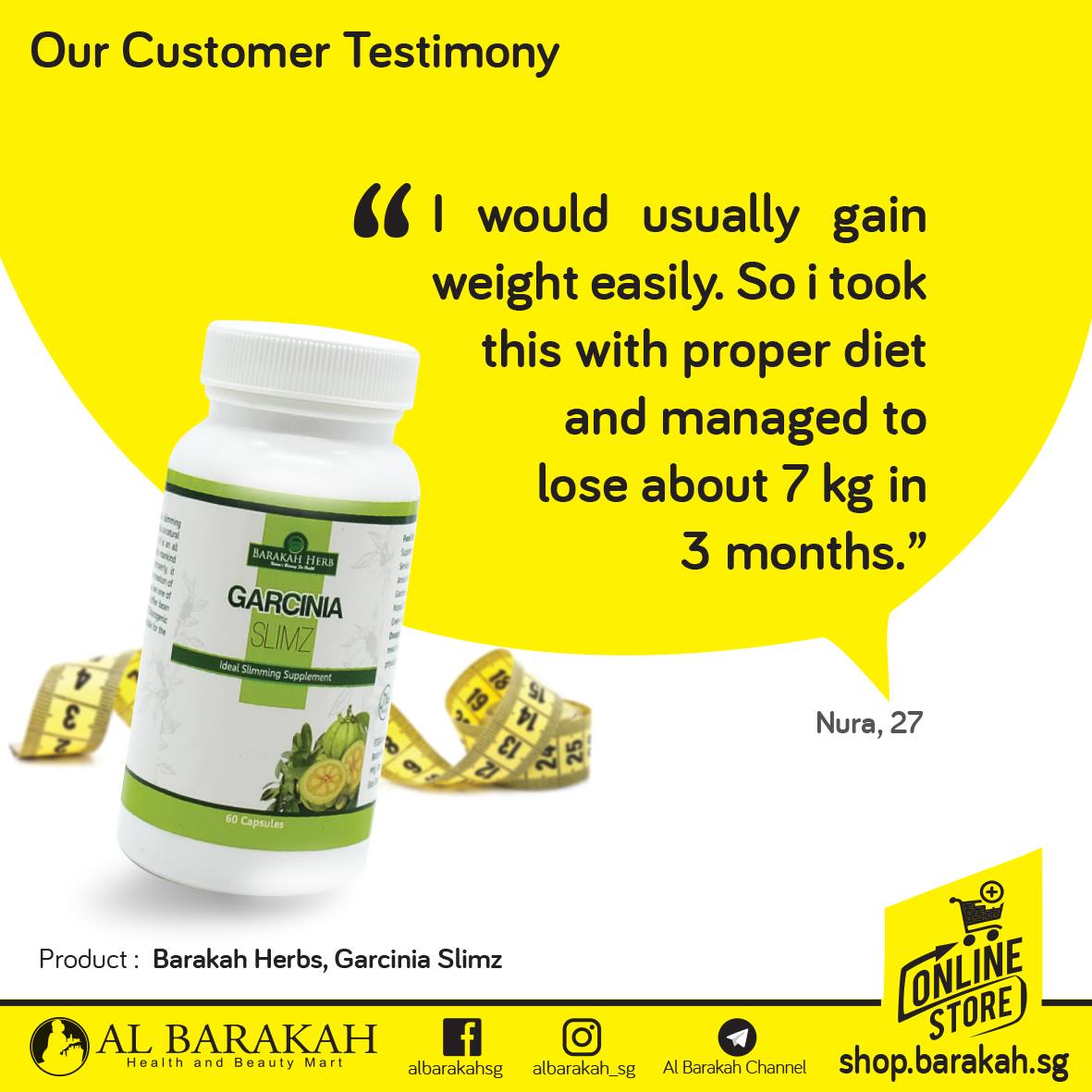 Barakah Herbs, Garcinia Slimz, 60 capsules