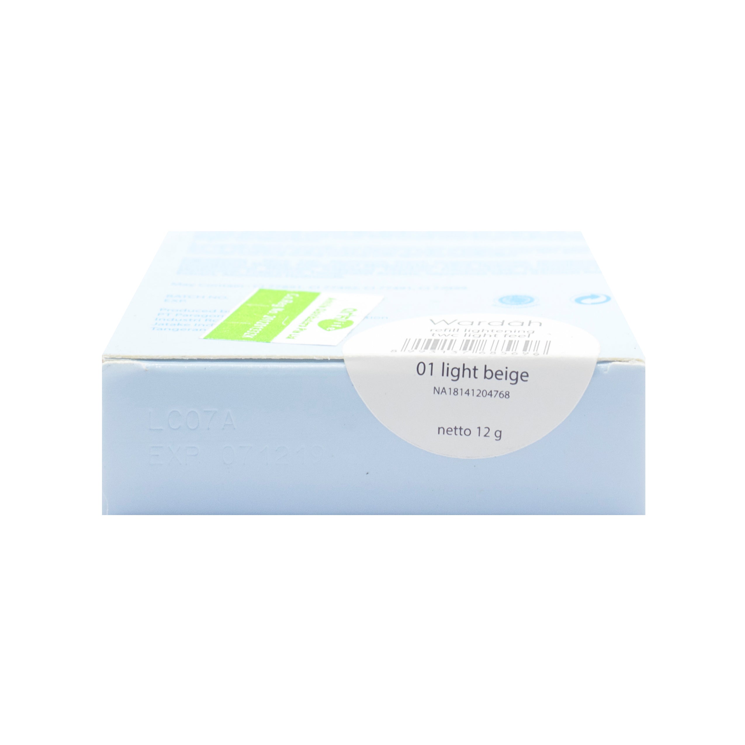 Wardah Lightening Powder Foundation Light Feel TWC Refill 01 Light Beige 12 G