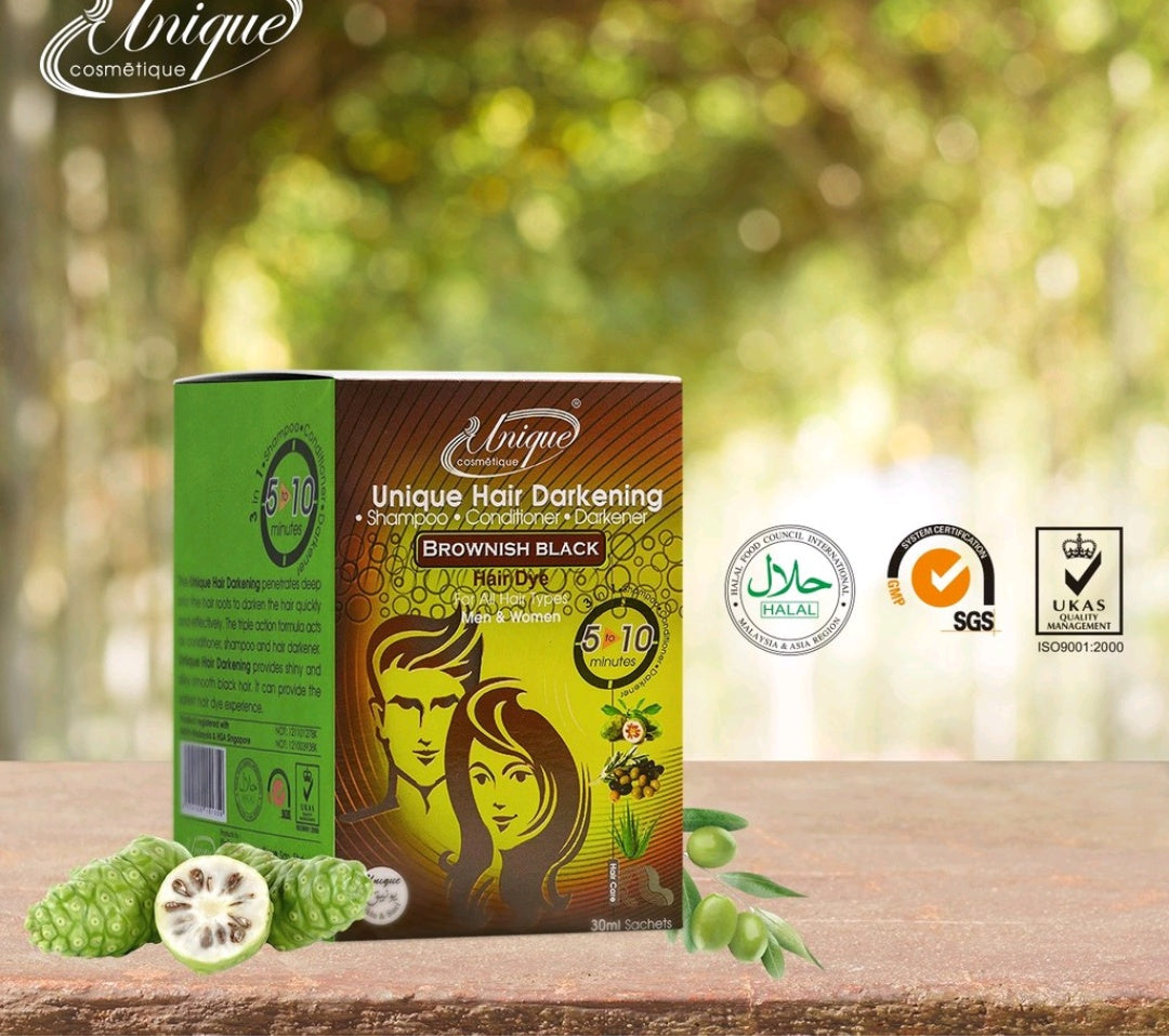 Unique Hair Darkening Brownish Black Hair Dye