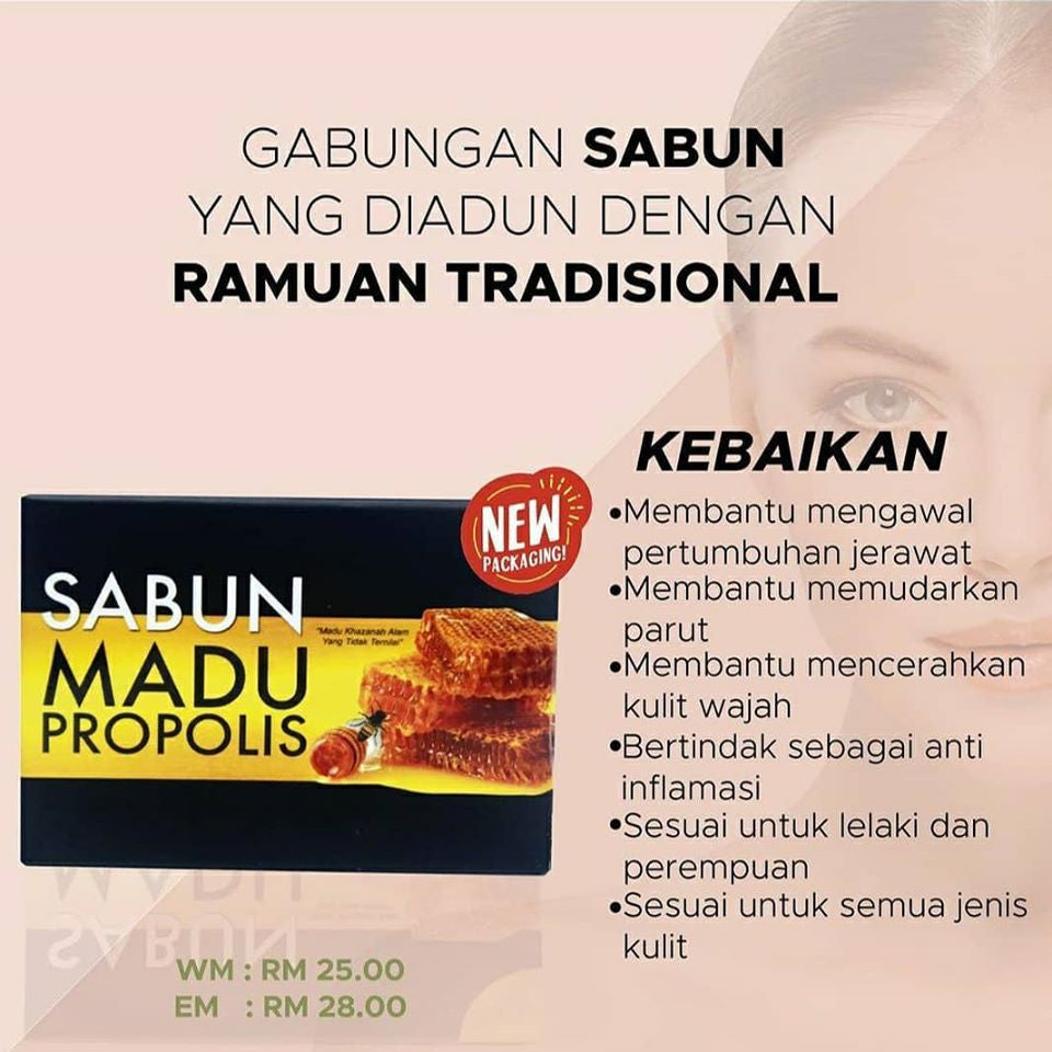 D'herbs, Sabun Madu Propolis, 1Box