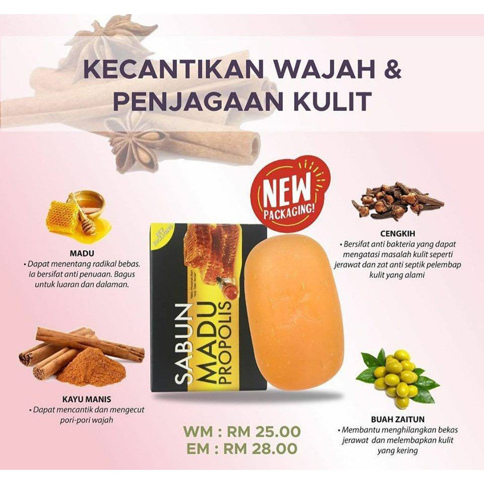D'herbs, Sabun Madu Propolis, 1Box