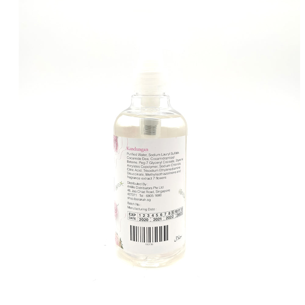 Barakah Herbs, Gel Mandian 7 Ros, 300 ml