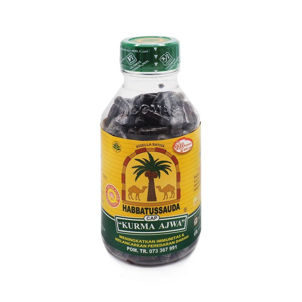 Cap Kurma Ajwa, Habbatus Sauda, 210 capsules