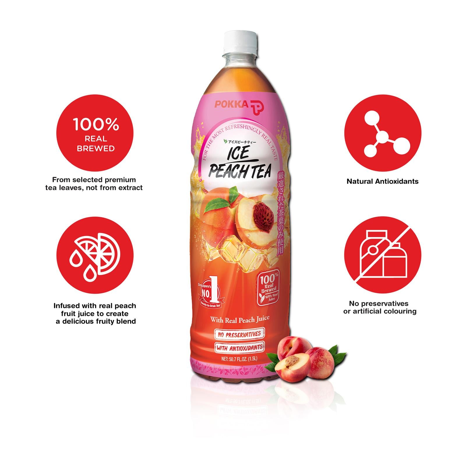 Pokka, Ice Peach Tea, 500 ml
