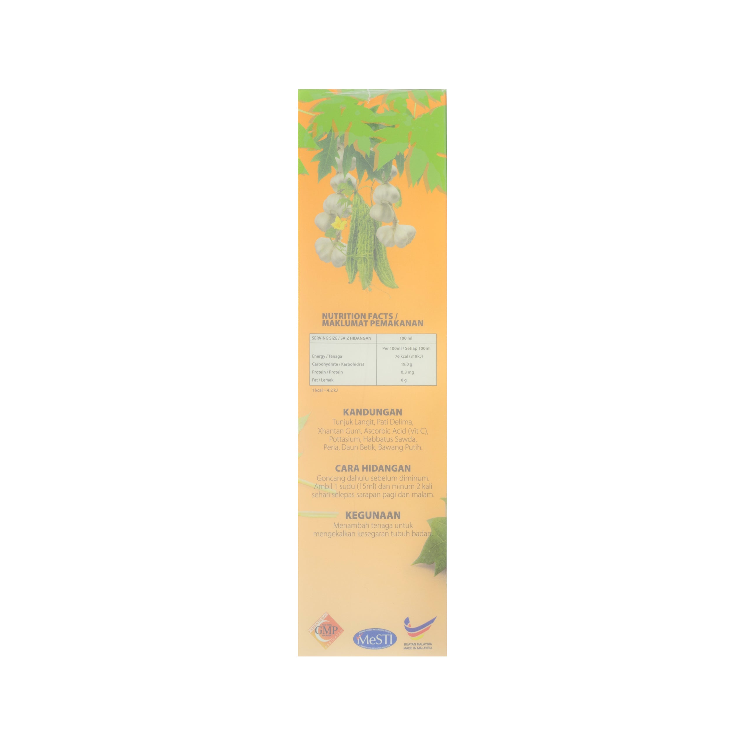 Al Ejib, Jus Peria Katak Plus Daun Betik & Bawang Putih, 400 ml
