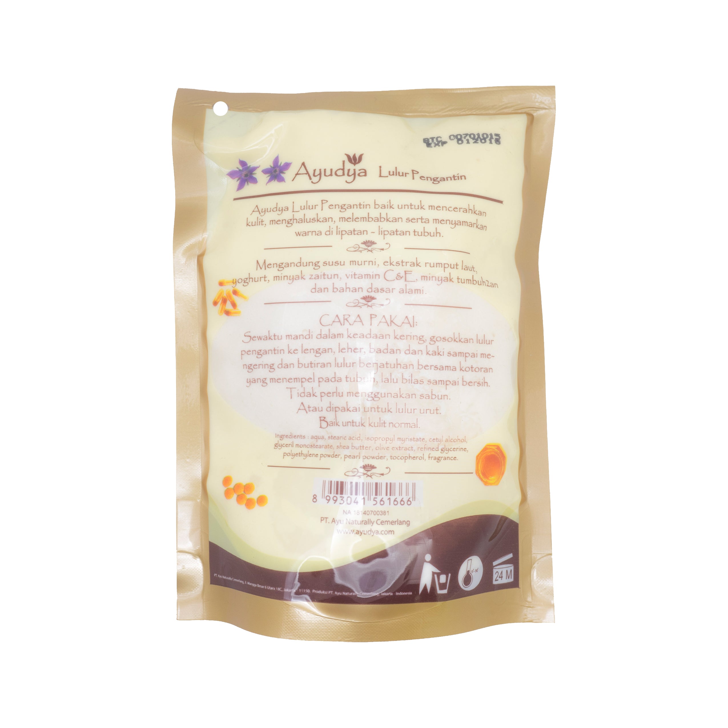 Ayudya, Lulur Pengantin Aroma Mutiara SCR, 300 gm