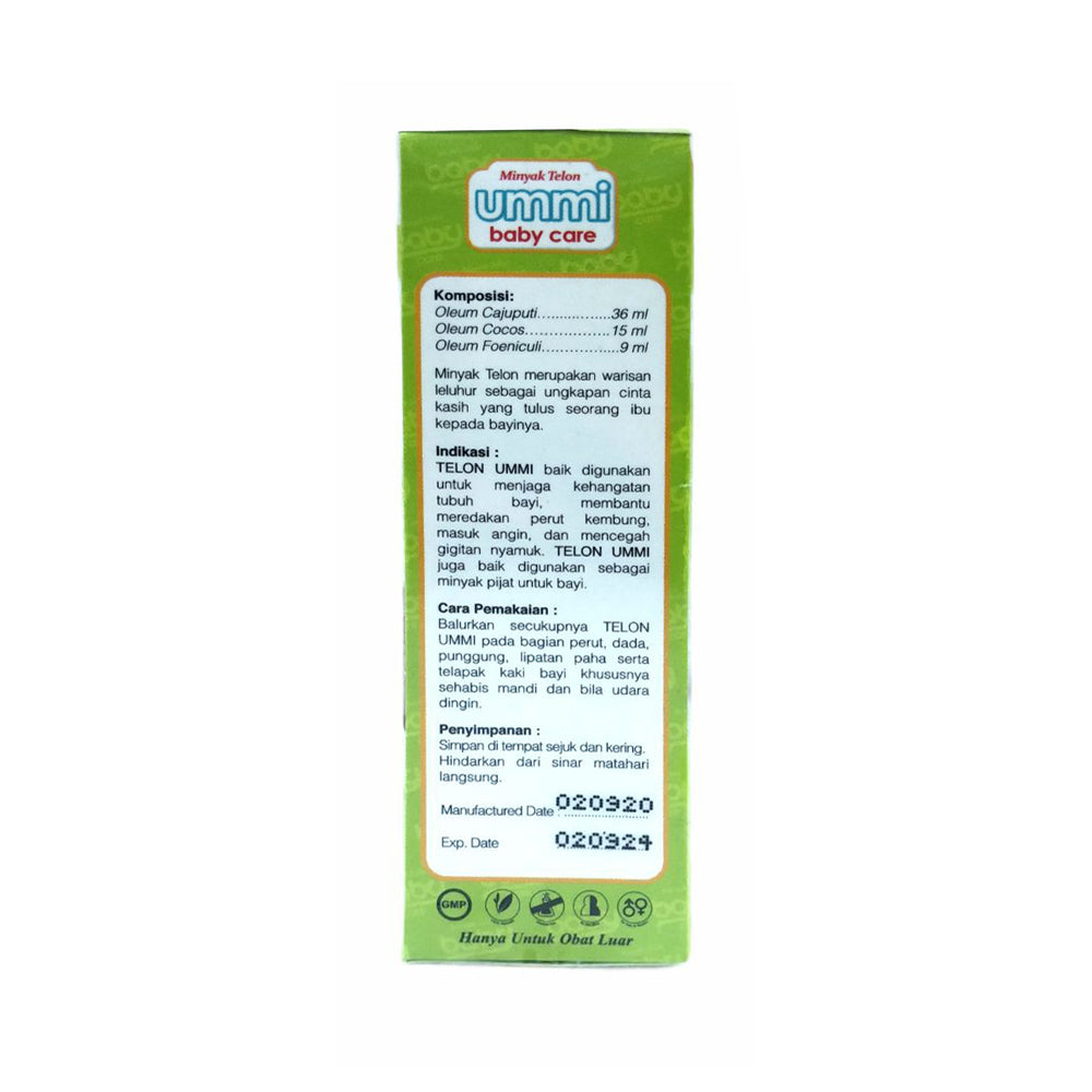 Barakah Herbs, Minyak Telon Ummi Original, 60 ml