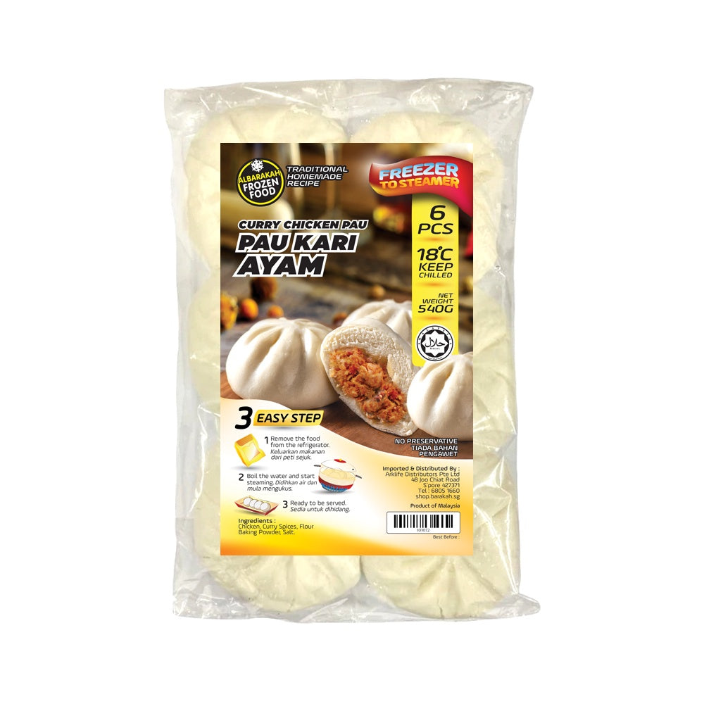 Al Barakah Frozen, Pau Kari Ayam, 6 pcs (Big)