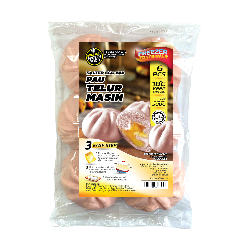 Al Barakah Frozen, Pau Telur Masin, 6 pcs