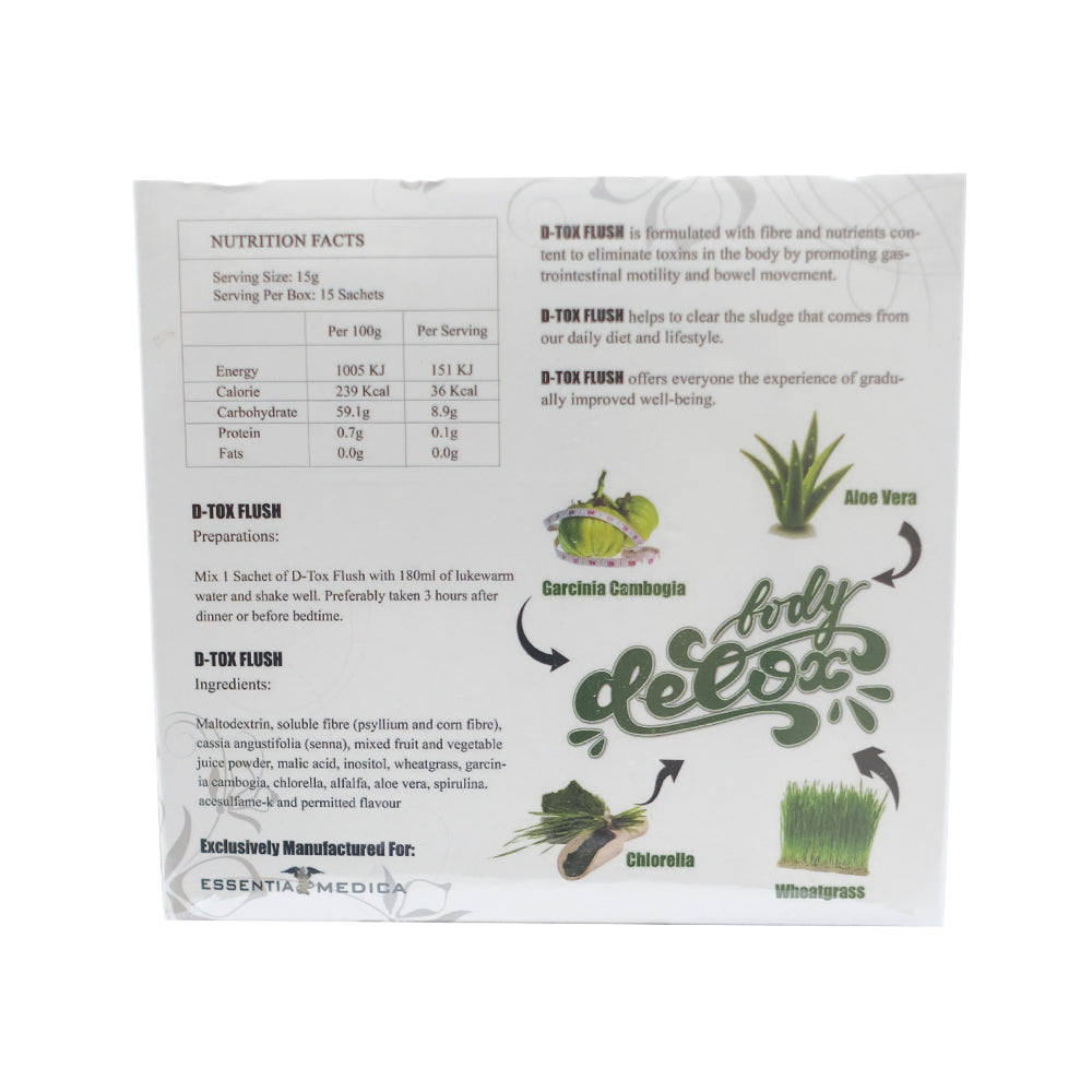Essentia Medica, D-Tox Flush, 15 g X 15 sachets