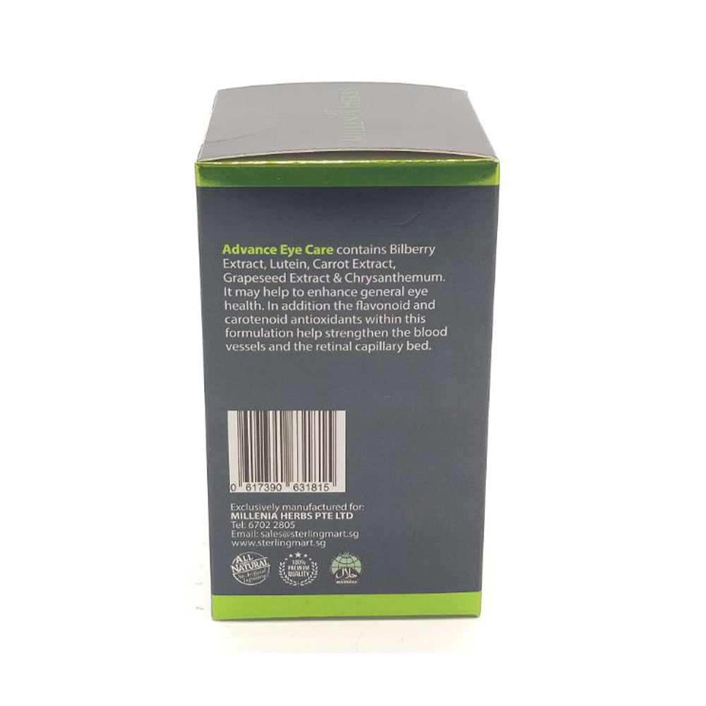 Millenia Herbs, Advanced Eye Care Formula, 60 capsules
