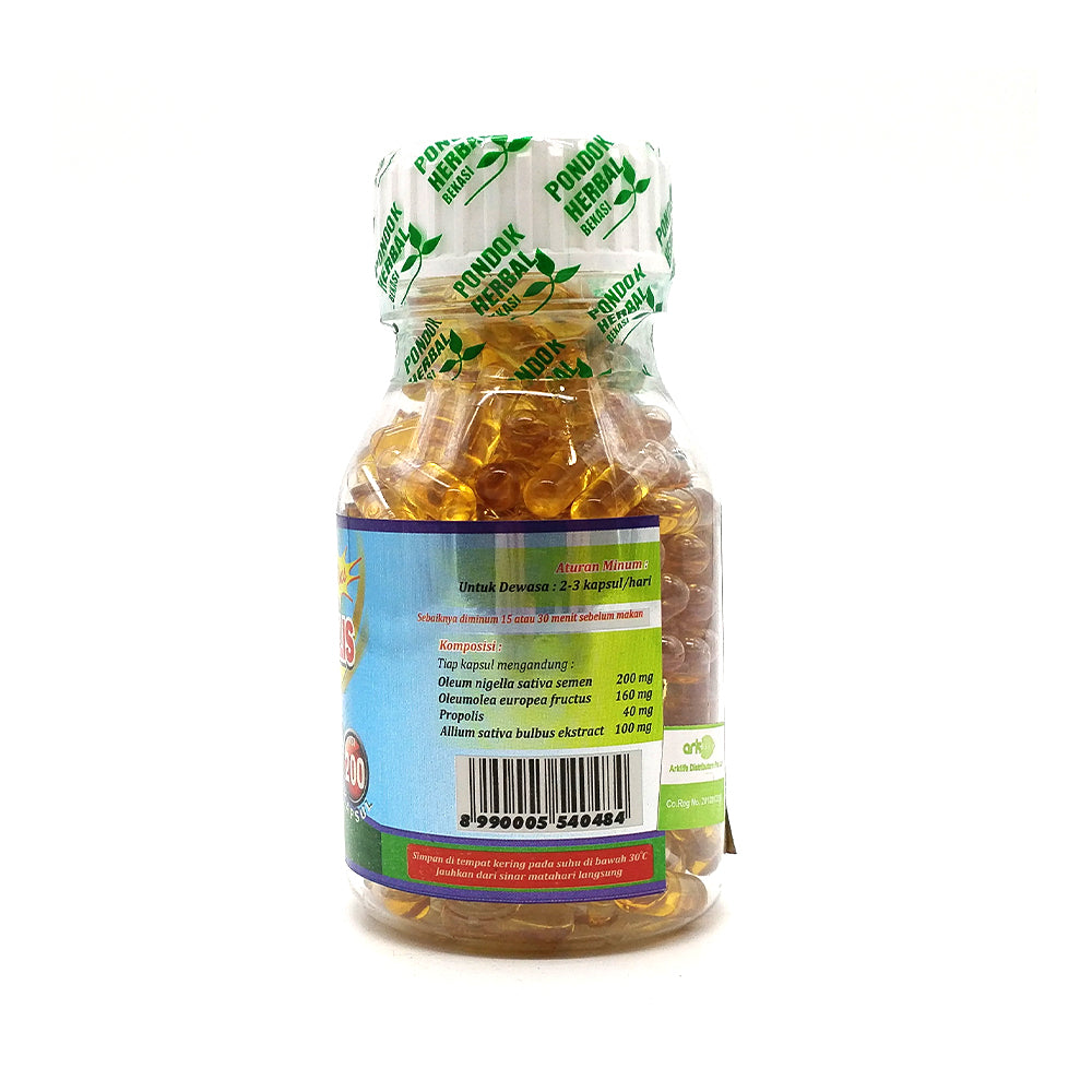 Cv Hanif, Herbal Garlic Sauda Propolis Plus, 200 capsules