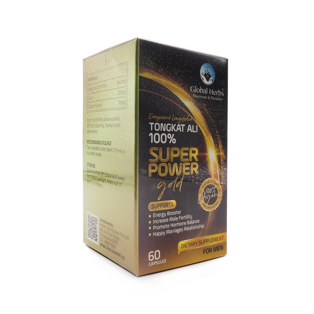 Global Herbs, Tongkat Ali, Super Power Gold 100%, 60 capsules