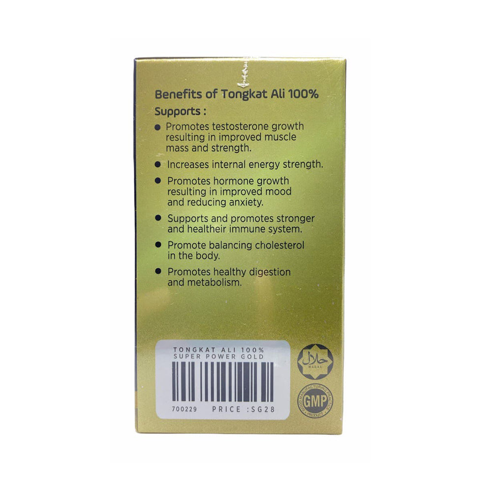 Global Herbs, Tongkat Ali, Super Power Gold 100%, 60 capsules