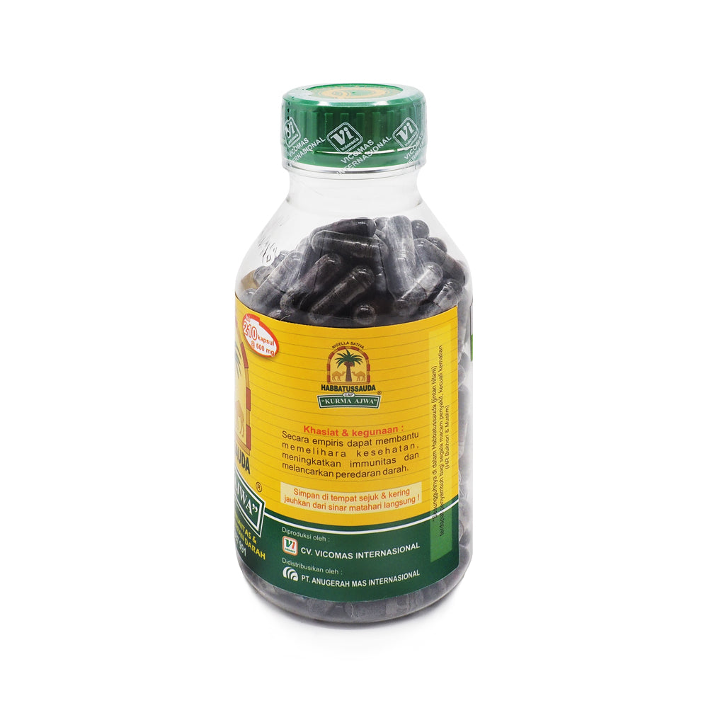 Cap Kurma Ajwa, Habbatus Sauda, 210 capsules