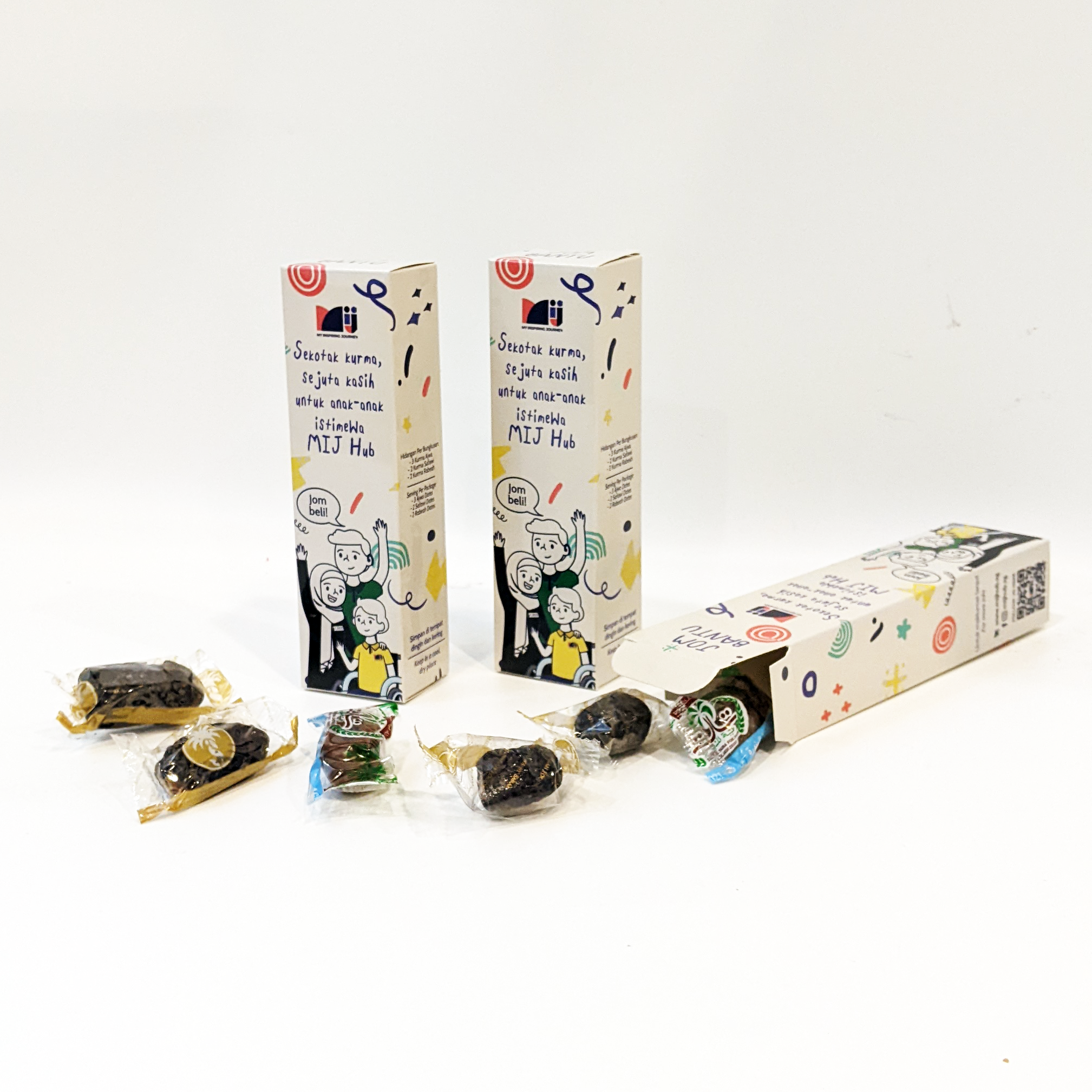 MiJ Hub, Assorted Individually Wrapped Dates, 7 pcs