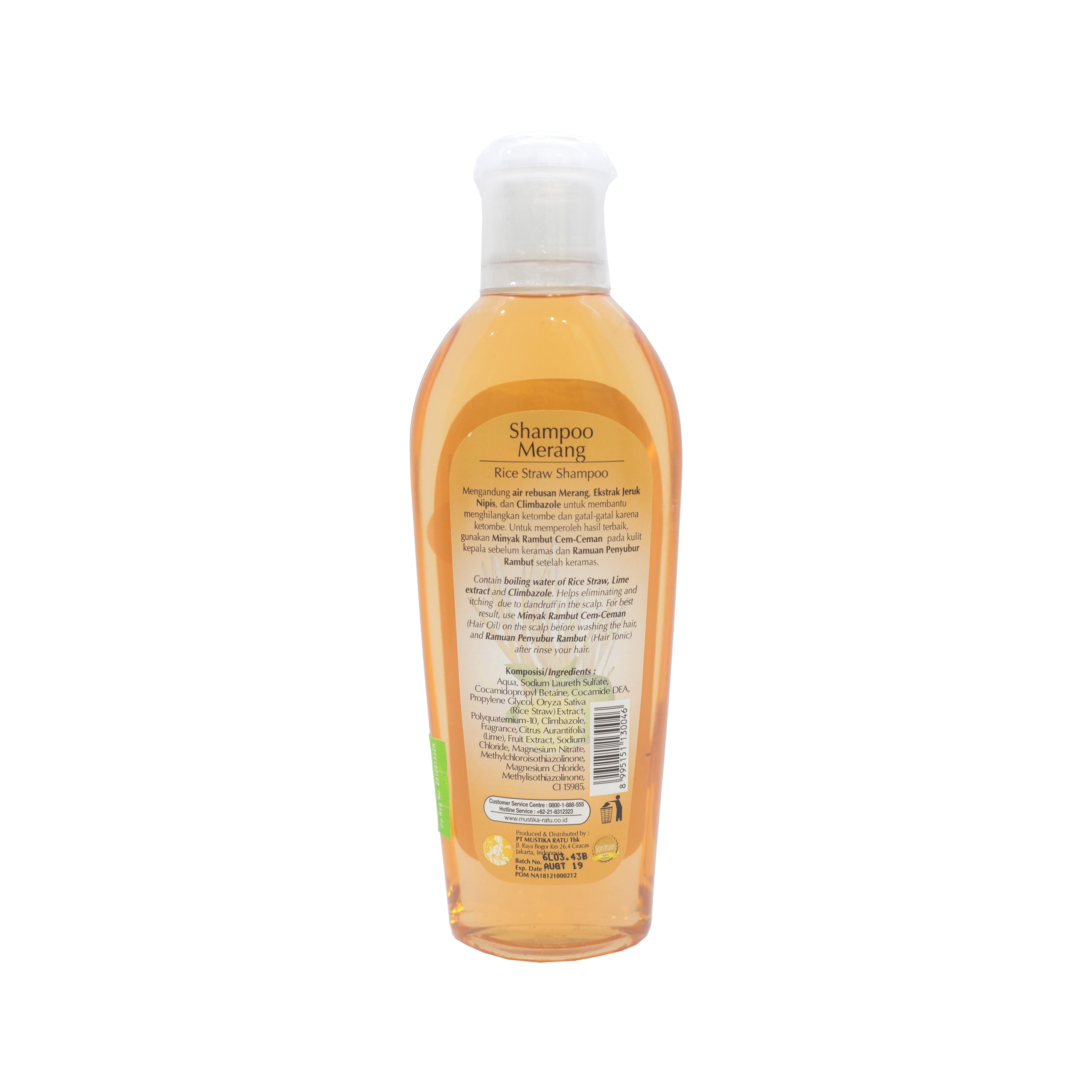 Mustika Ratu, Shampoo, Merang, 175 ml