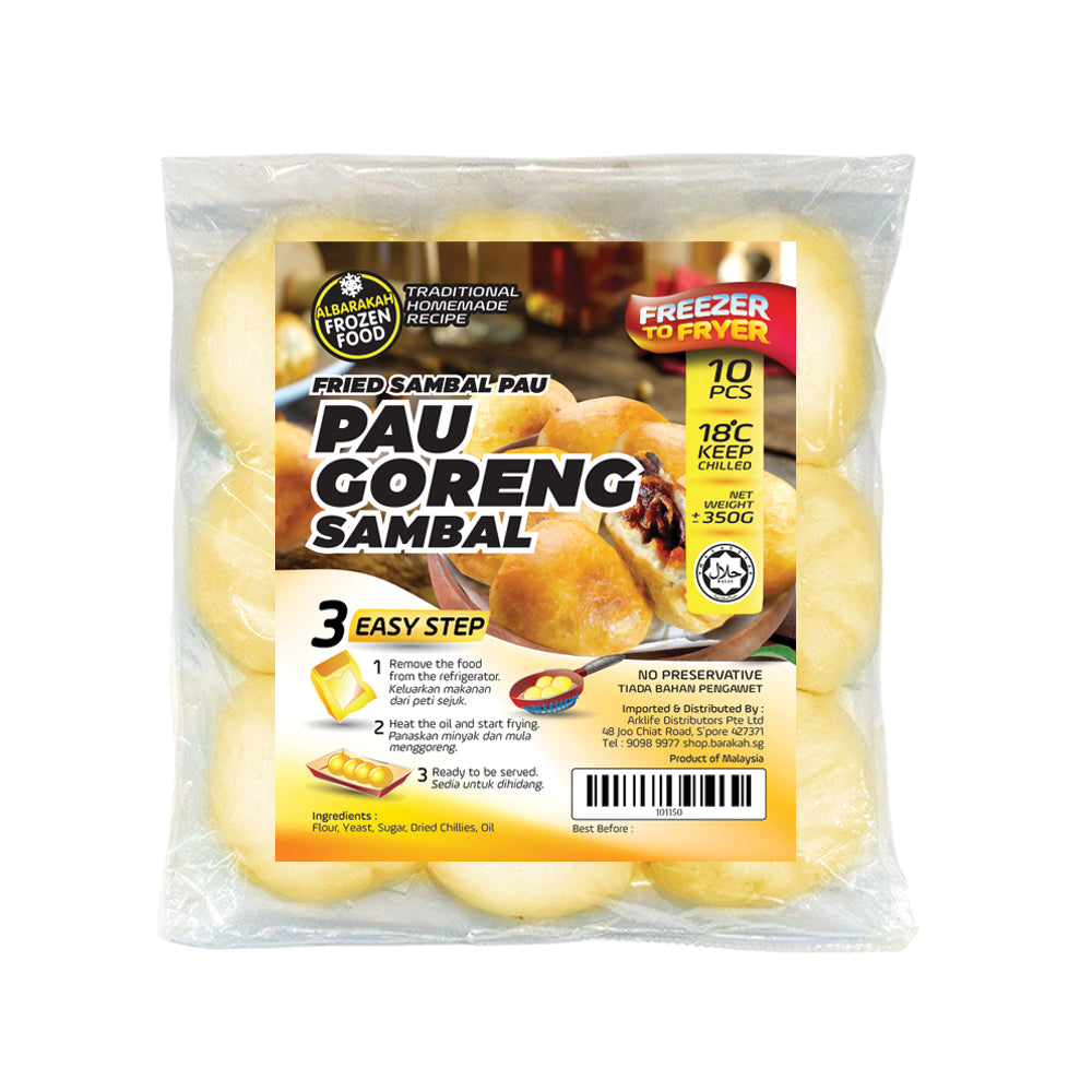Al Barakah Frozen, Pau Goreng Sambal, 10 pcs